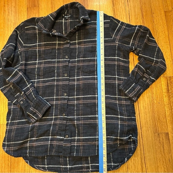 Madewell Slub Flannel Sunday Shirt size XS f6 - Picture 7 of 12
